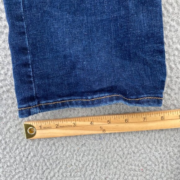 Silver Jeans Womens 30 Suki Slim Boot Blue Dark Wash Denim Button Fly Stretch - Picture 10 of 12